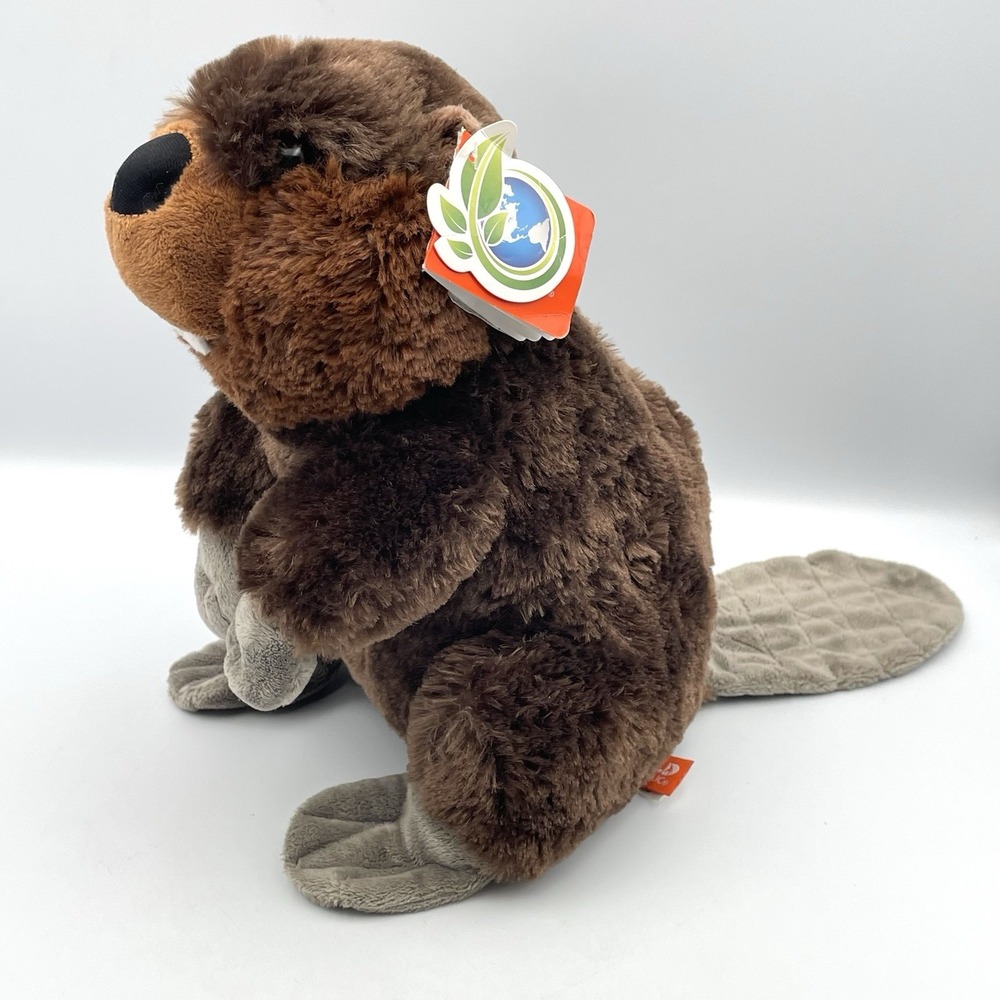 Wild Republic Cuddlekin Beaver Plush 10" Stuffed Animal Brown New With Tags